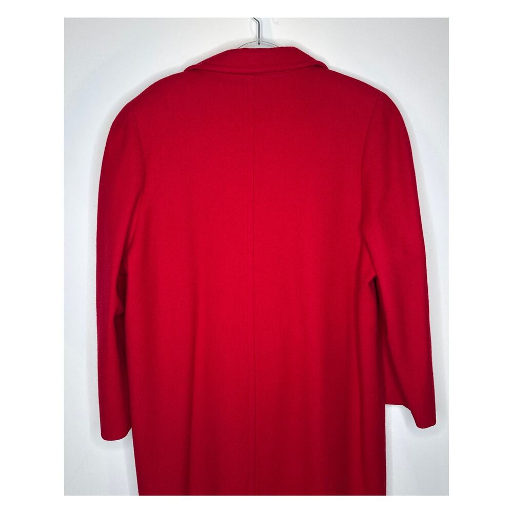 1980s Casual Corner Red Wool Long Coat Made in USA medium - Large - Picture 7 of 16